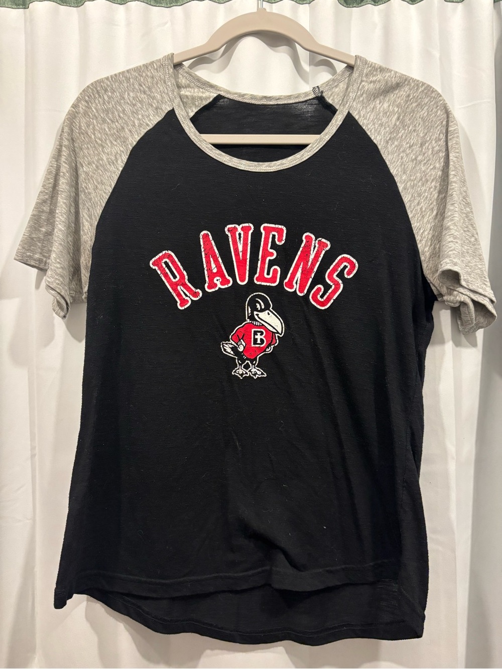 Benedictine Ravens Tee - Black with Gray Sleeves